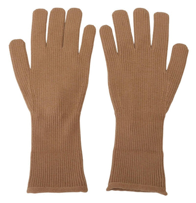 Elegante beigefarbene Kaschmir-Winterhandschuhe