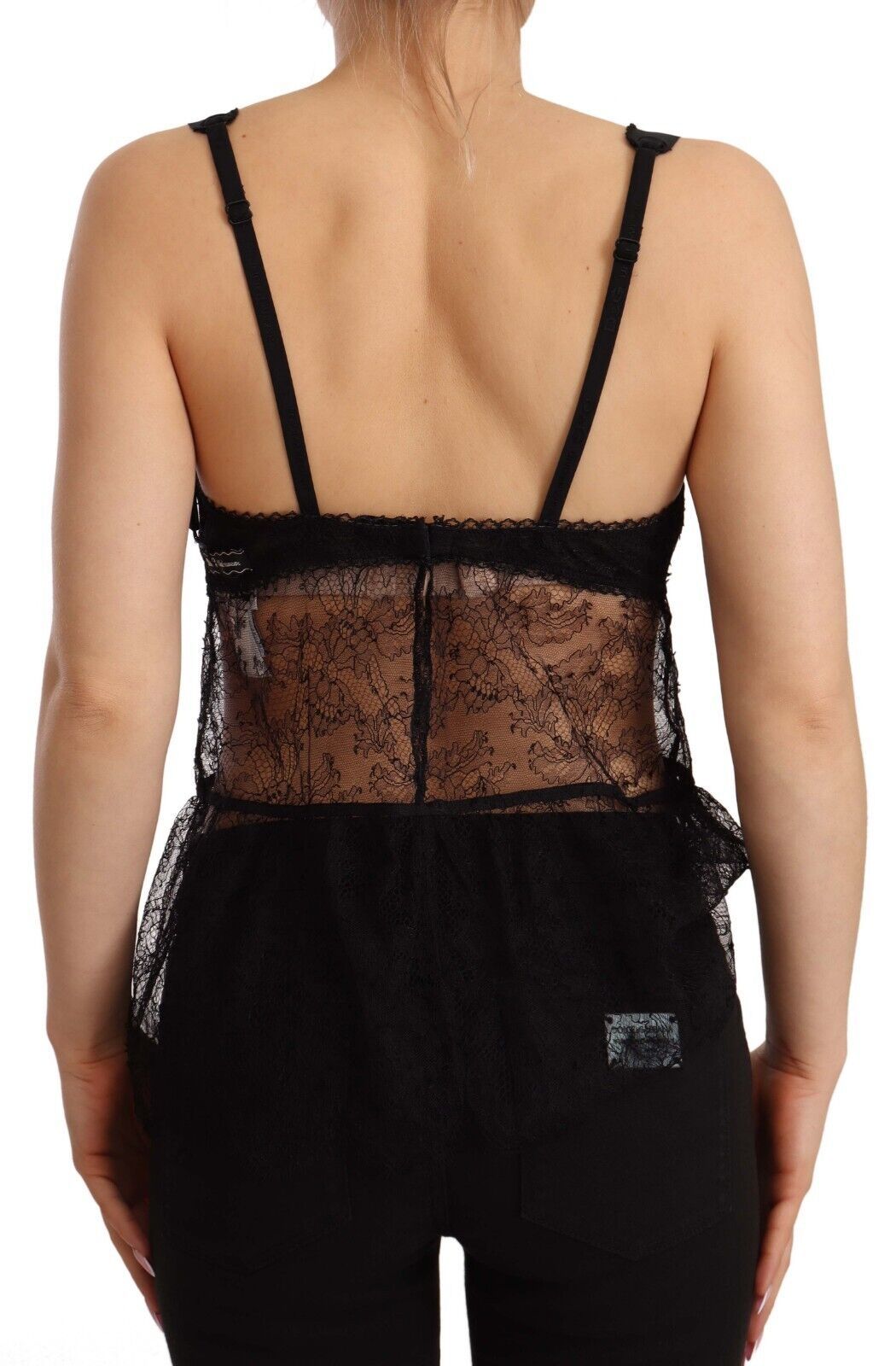 Elegantes schwarzes Seiden-Dessous-Chemise