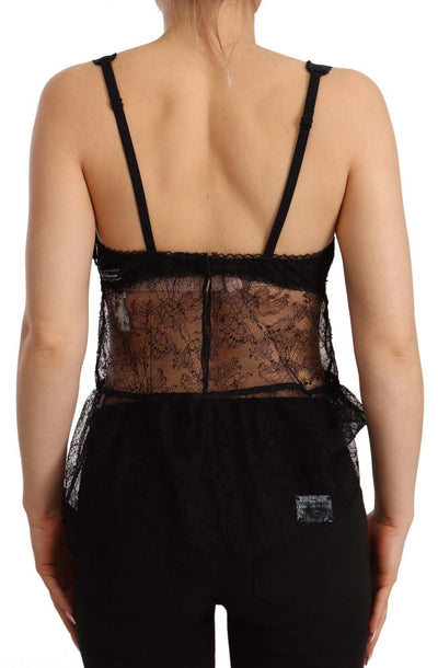 Elegantes schwarzes Seiden-Dessous-Chemise