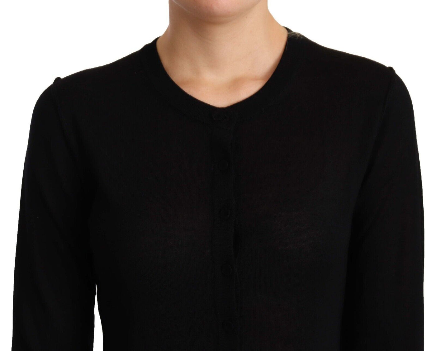 Eleganter Pullover mit Rundhalsausschnitt aus Schurwolle