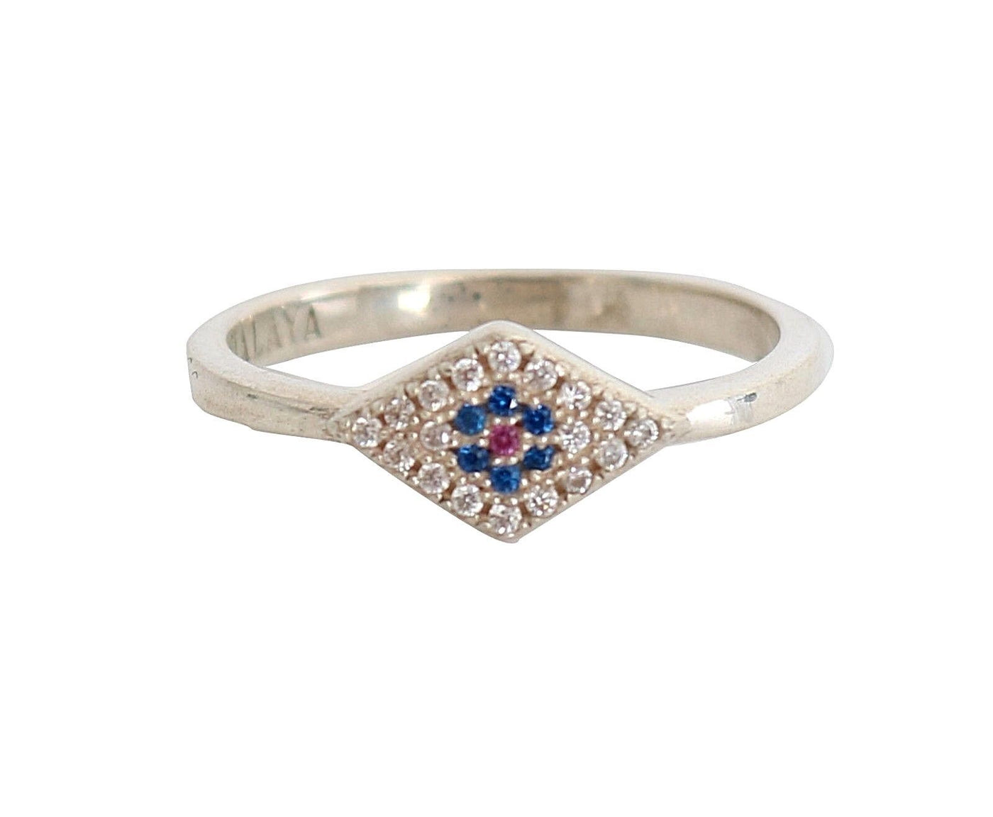 Eleganter Silber CZ Kristall verkrusteter Ring