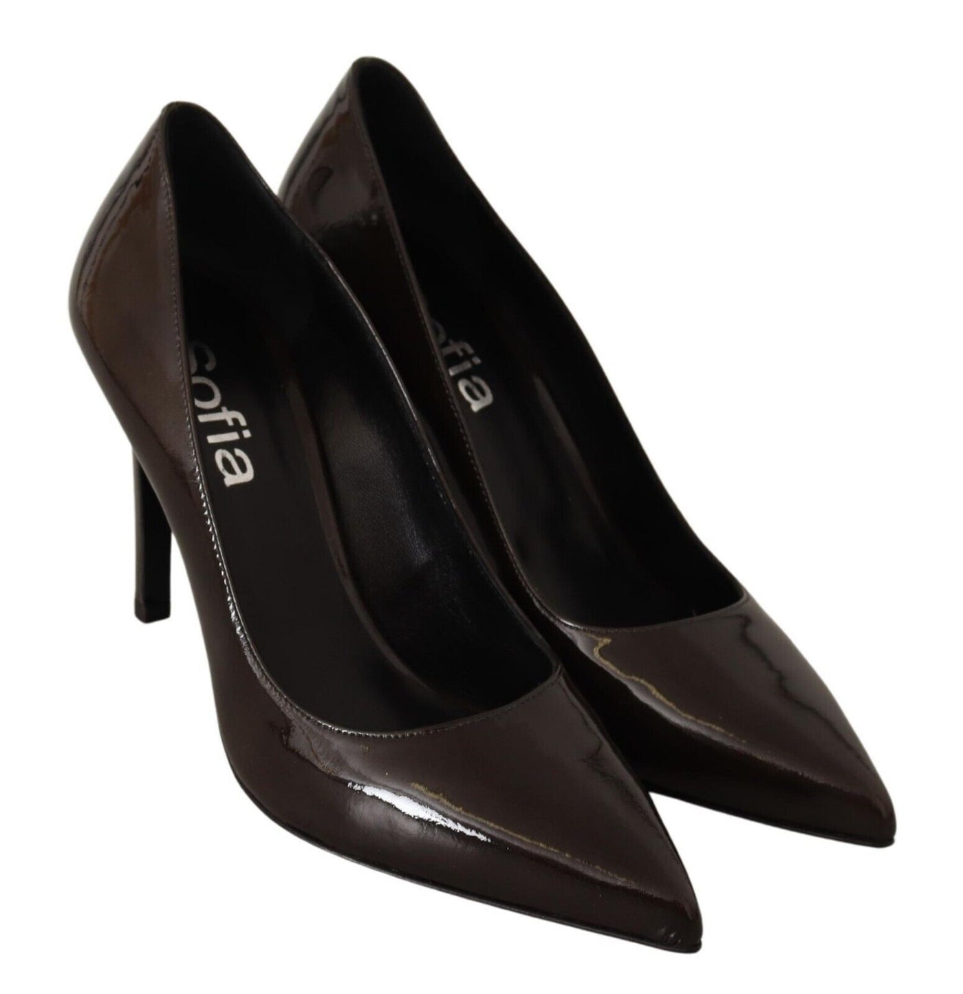 Elegante braune Lederabsätze Pumps