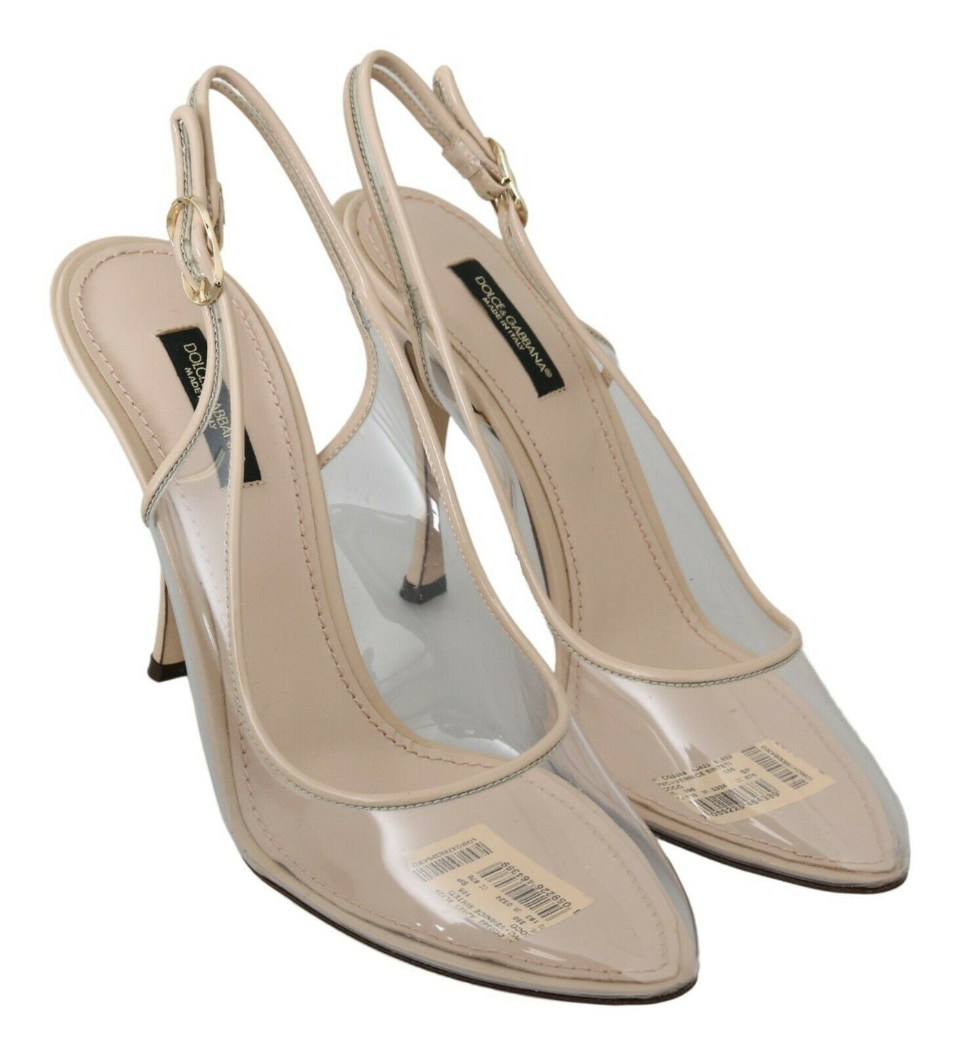 Elegante Nude Beige Slingback Heels