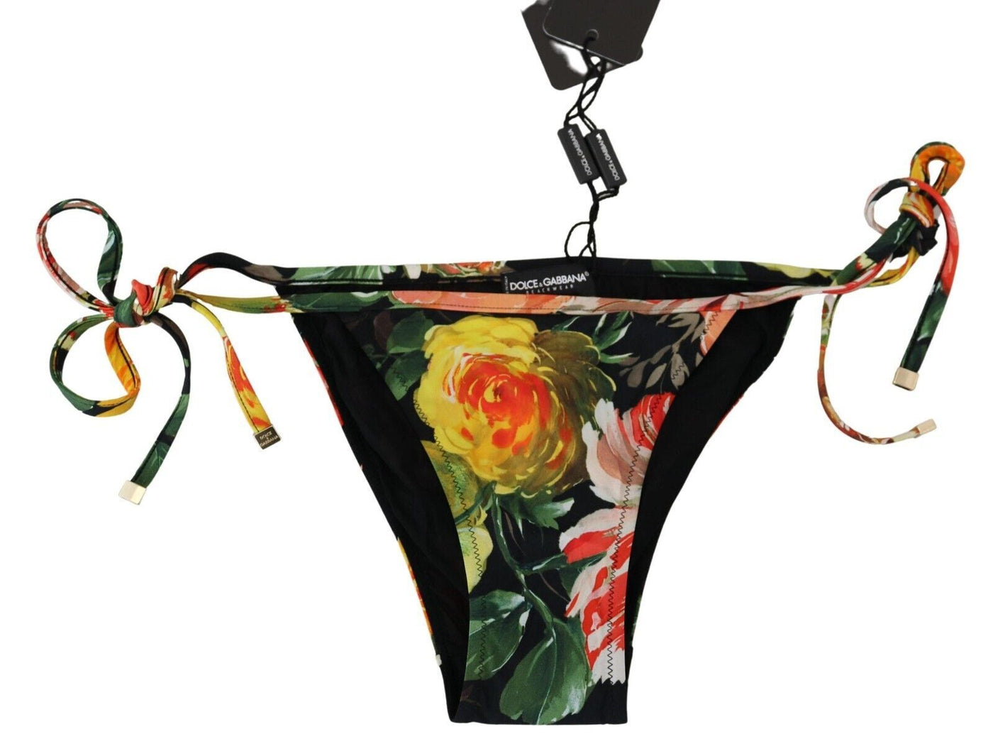 Elegantes Bikini-Höschen mit Blumenmuster - Kordelzug-Verschluss