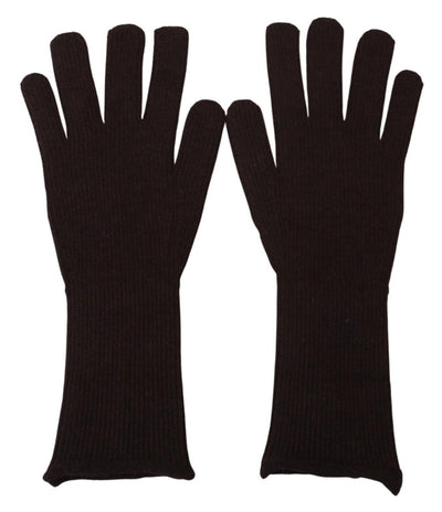 Elegante Seiden-Kaschmir-Handschuhe Braun