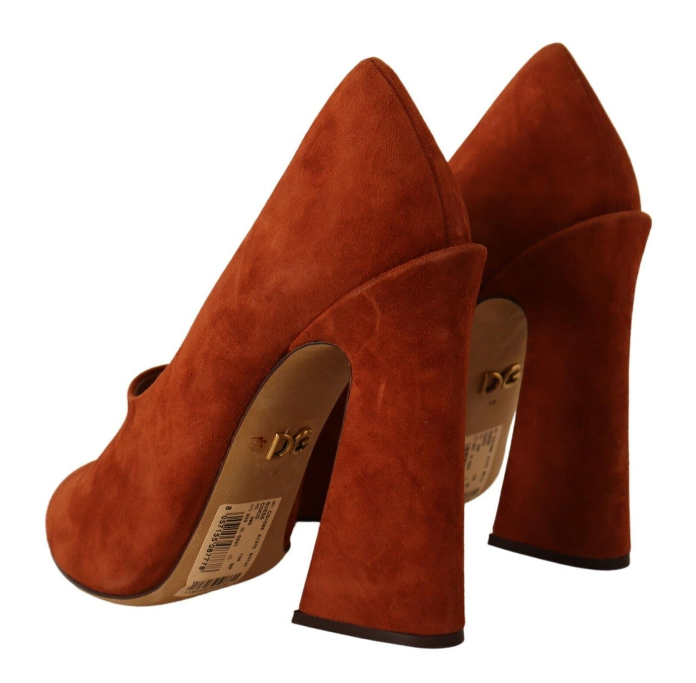 Elegante Wildlederpumps in Cognac