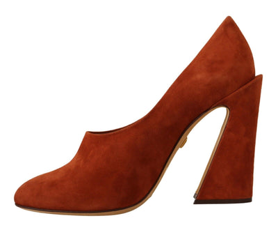 Elegante Wildlederpumps in Cognac