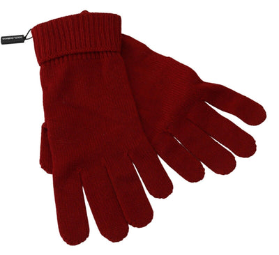 Elegante rote Kaschmir-Winterhandschuhe