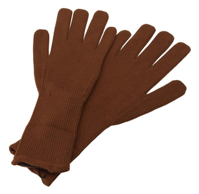 Elegante braune Kaschmir-Winterhandschuhe