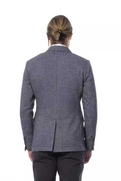 Eleganter blauer einreihiger Blazer