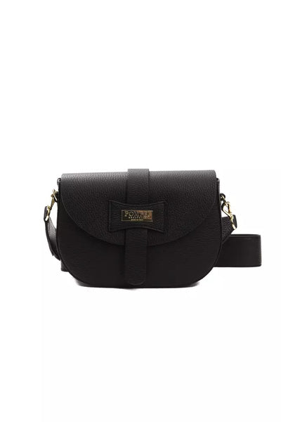 Elegante schwarze Leder-Crossbody-Tasche