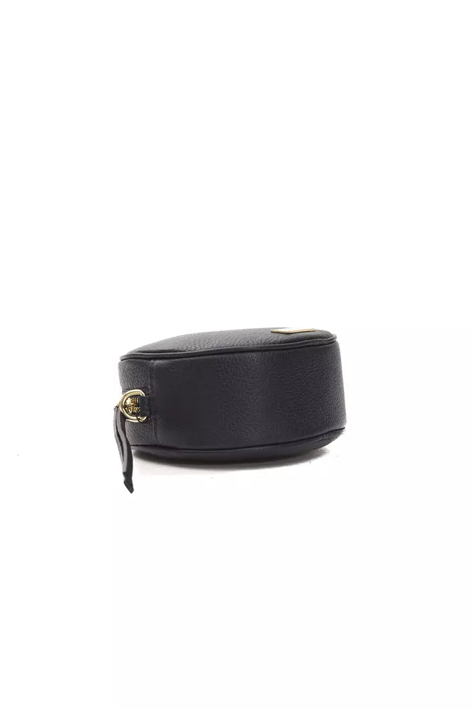 Elegante graue ovale Crossbody-Tasche aus Leder