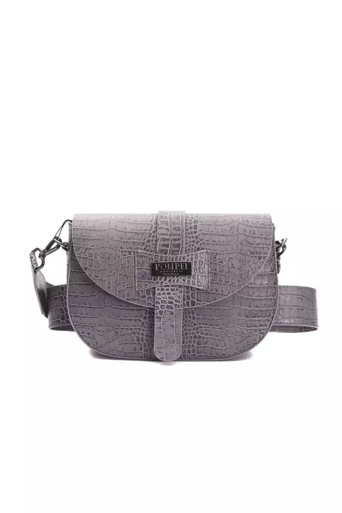 Elegante Crossbody-Tasche aus Leder mit Krokodildruck