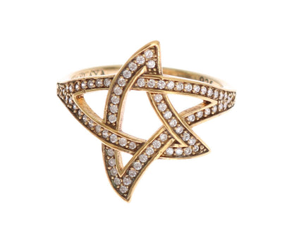 Eleganter Gold CZ Kristall verschönert Ring