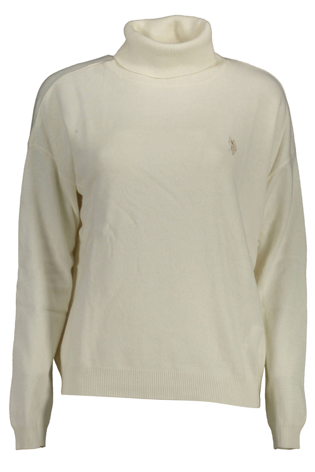 Eleganter Rollkragenpullover mit gesticktem Logo